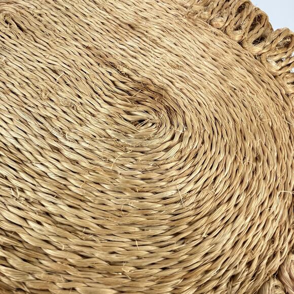 Vintage Fallani & Cohn Woven Hemp Straw Placemats Set of 6 - Picture 4 of 4